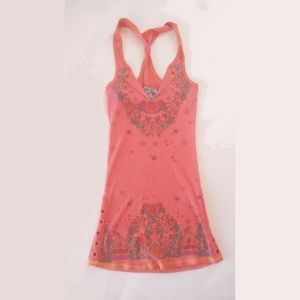 Scrapbook Coral Ripped Tank